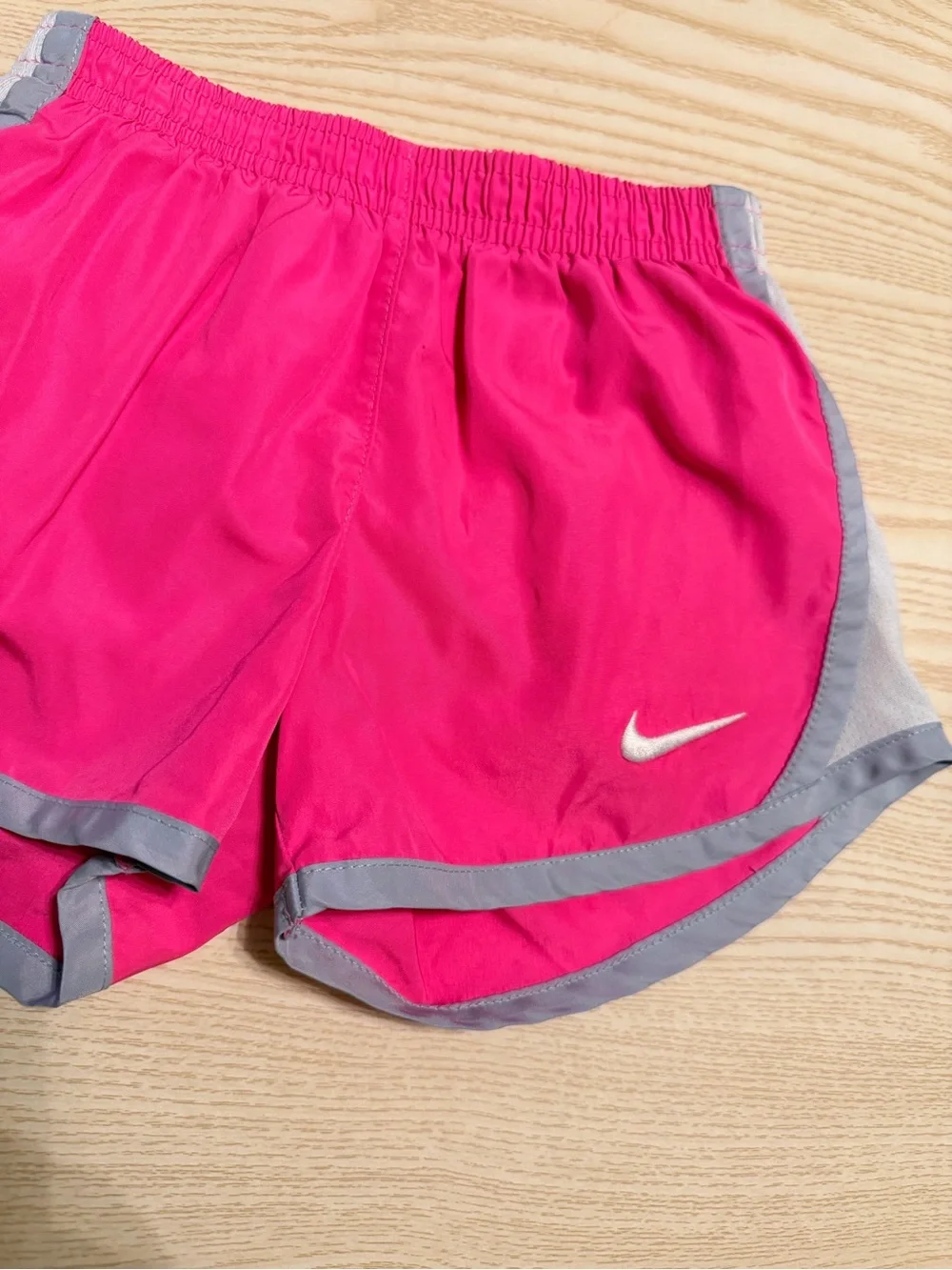Nike Hot Pink Kids Athletic Shorts with Gray Trim Size 3T